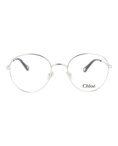 Chloe Round-Frame Metal Optical Frames Silver Silver Transparent (CH0021OA-30009911-003)