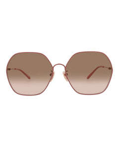 Chloe Round-Frame Metal Sunglasses Pink Pink Brown (CH0169SA-30014200-004)