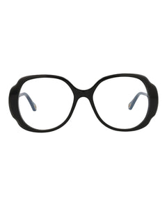 Chloe Round-Frame Recycled Acetate Sunglasses Black Black Transparent (CH0196S-30014696-001)
