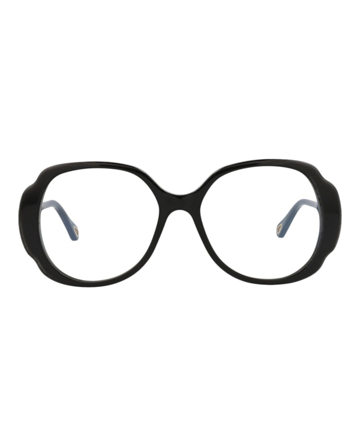 Chloe Round-Frame Recycled Acetate Sunglasses Black Black Transparent (CH0196S-30014696-001)
