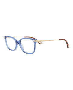 Chloe Square-Frame Bio Acetate Optical Frames Blue Gold Transparent (CH0059O-30011441-004)