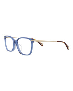 Chloe Square-Frame Bio Acetate Optical Frames Blue Gold Transparent (CH0059OA-30011515-004)