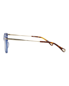 Chloe Square-Frame Bio Acetate Optical Frames Blue Gold Transparent (CH0059OA-30011515-004)