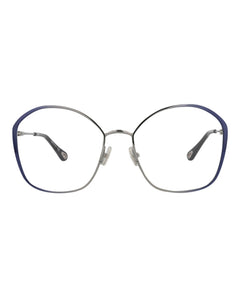 Chloe Square-Frame Metal Optical Frames Blue Blue Transparent (CH0017OA-30009909-001)