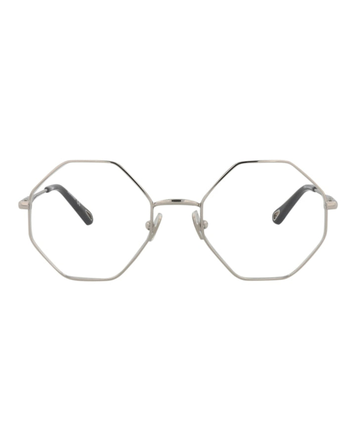 Chloe Square-Frame Metal Optical Frames Silver Silver Transparent (CH0022O-30009816-003)