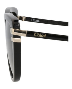 Chloe Square-Frame Recycled Acetate Sunglasses Black Black Grey (CH0203S-30014676-001)