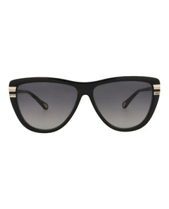 Chloe Square-Frame Recycled Acetate Sunglasses Black Black Grey (CH0203S-30014676-001)