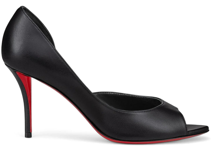 Christian Louboutin Open Apostropha 80 Leather Pumps Black (Women's)