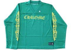 Chrome Hearts Sports Mesh Warm Up Jersey Green/Yellow