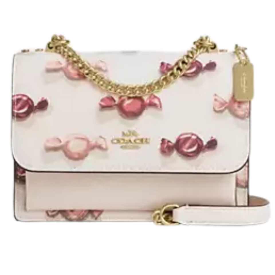 Coach Mini Klare Crossbody Bag With Candy Print  pebbled leather/Gold/Chalk/Chalk