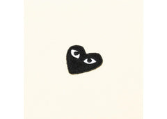 Comme Des Garcons Play Big Black Heart Zip Up Sweatshirt Ivory