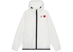 Comme Des Garcons Play x K-Way Claude Full-Zip Jacket White