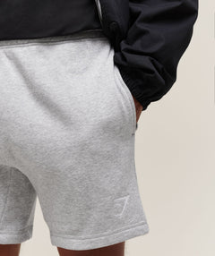 Gymshark Crest 7" Shorts Light Grey Marl