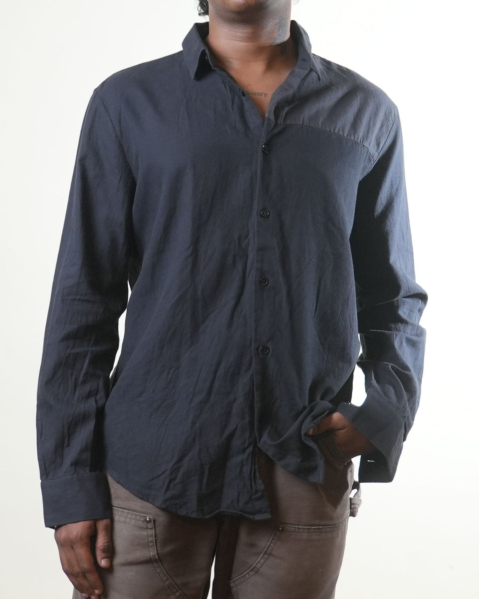 Calvin Klein Black & Grey Colourblocked Shirt (L)