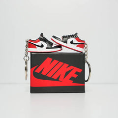 3D Sneaker Keychain With Box - Nike AJ1 Black Toe Low