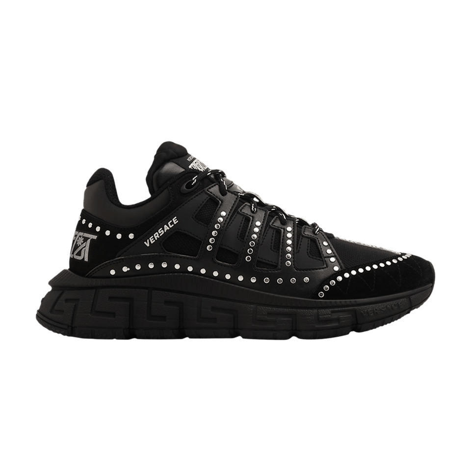Versace Trigreca Black Silver Studs