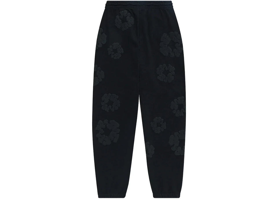 Denim Tears Cotton Wreath Sweatpants Black Monochrome