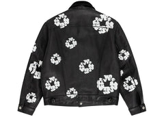 Denim Tears x Levi'S Leather Cotton Wreath Type-3 Jacket Black Denim