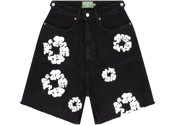 Denim Tears The Cotton Wreath Jean Shorts Black