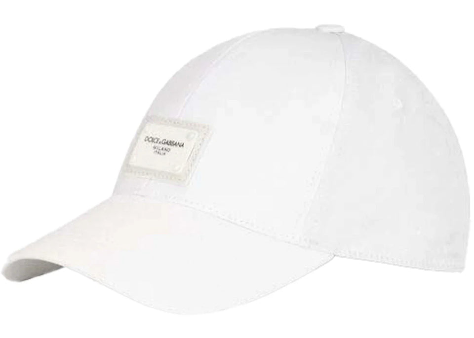 Dolce & Gabbana Branded Plate Baseball Cap White