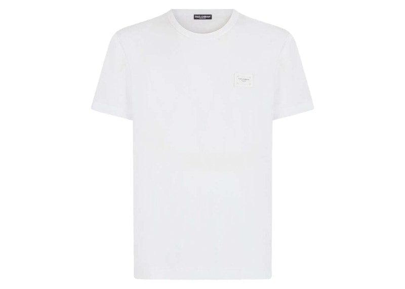 Dolce & Gabbana Cotton Branded Plate T-Shirt White