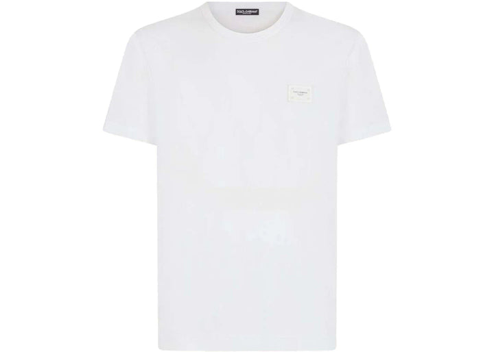 Dolce & Gabbana Cotton Branded Plate T-Shirt White