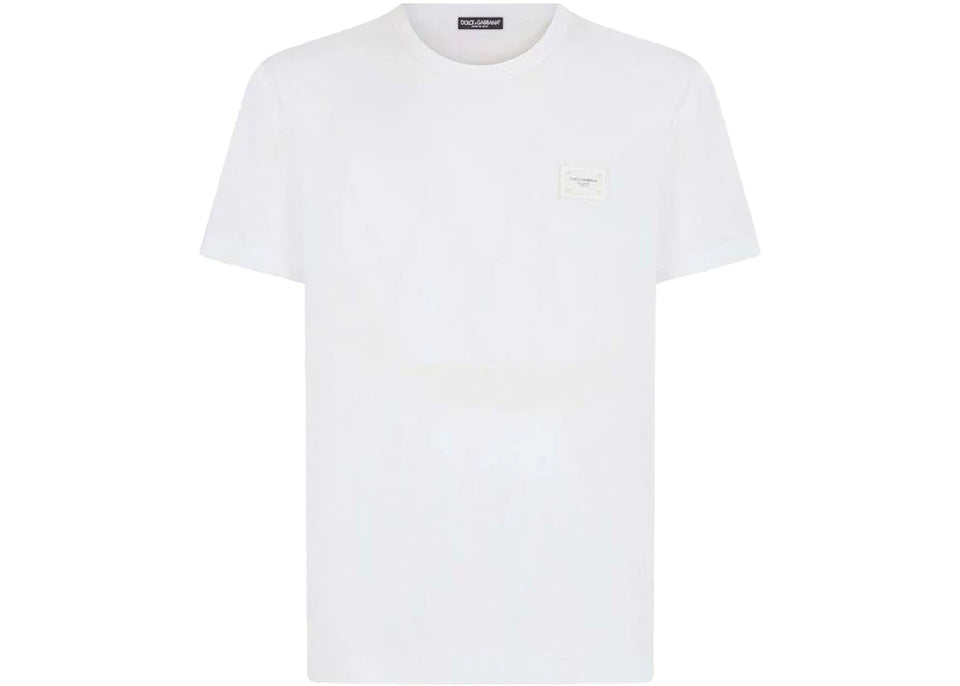 Dolce & Gabbana Cotton Branded Plate T-Shirt White