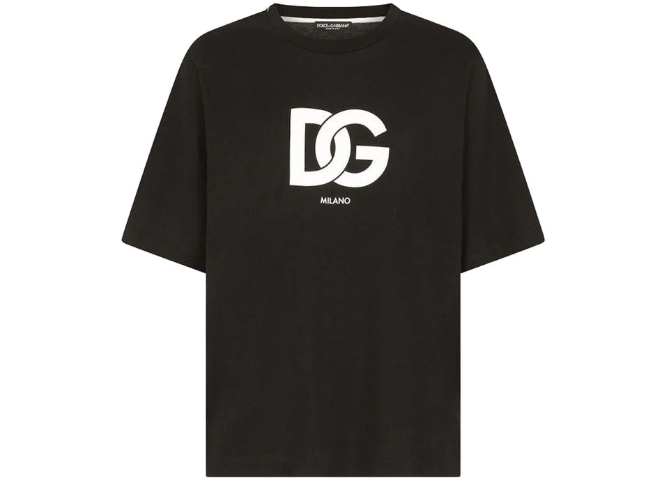 Dolce & Gabbana Cotton DG Logo Print T-Shirt Black
