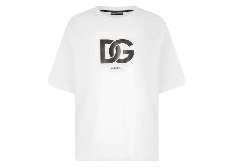 Dolce & Gabbana Cotton DG Logo Print T-Shirt White