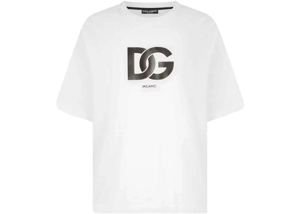 Dolce & Gabbana Cotton DG Logo Print T-Shirt White