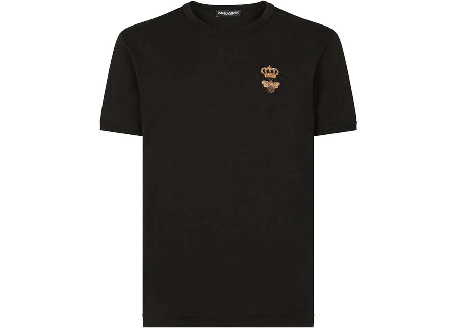 Dolce & Gabbana Cotton French Wire Embellishment T-Shirt Black