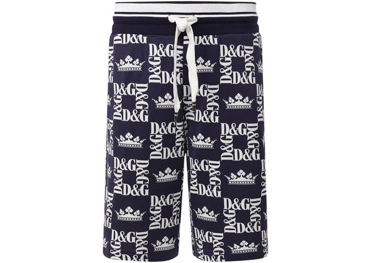 Dolce & Gabbana Crown D&G Logo Shorts Blue/White