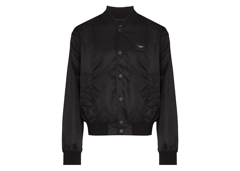 Dolce & Gabbana DG Plaque Bomber Jacket Black