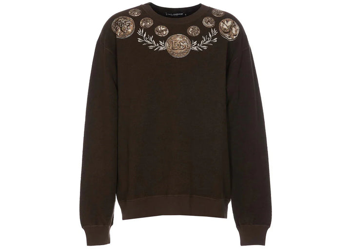 Dolce & Gabbana Graphic Print Sweatshirt Brown