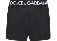 Dolce & Gabbana Logo Band Swim Shorts Black/White