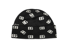 Dolce & Gabbana Logo Intarsia Beanie Black/White