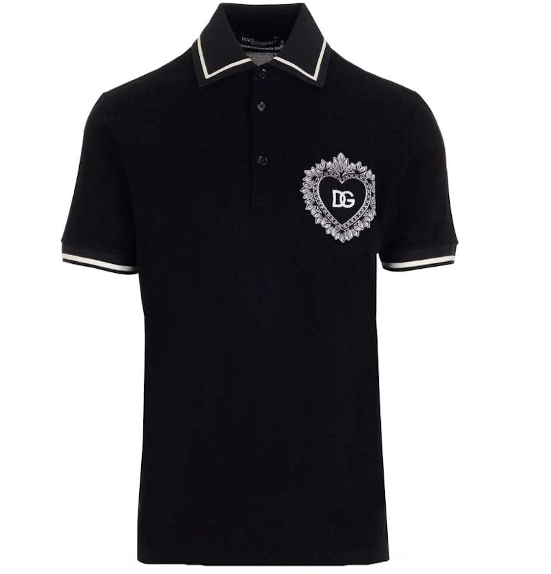 Dolce & Gabbana Logo-Print Polo Black