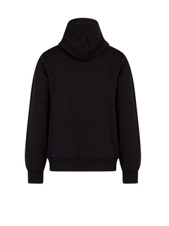 Dolce & Gabbana Man Cotton Stretch Frontal Logo Patch Sweatshirt Black