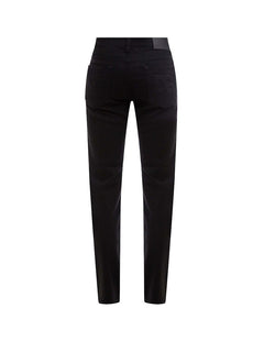 Dolce & Gabbana Man Stretch Cotton Back Embossed Logo Trousers Black