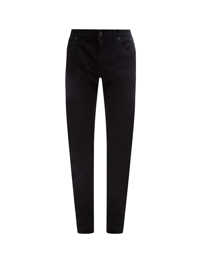 Dolce & Gabbana Man Stretch Cotton Back Embossed Logo Trousers Black