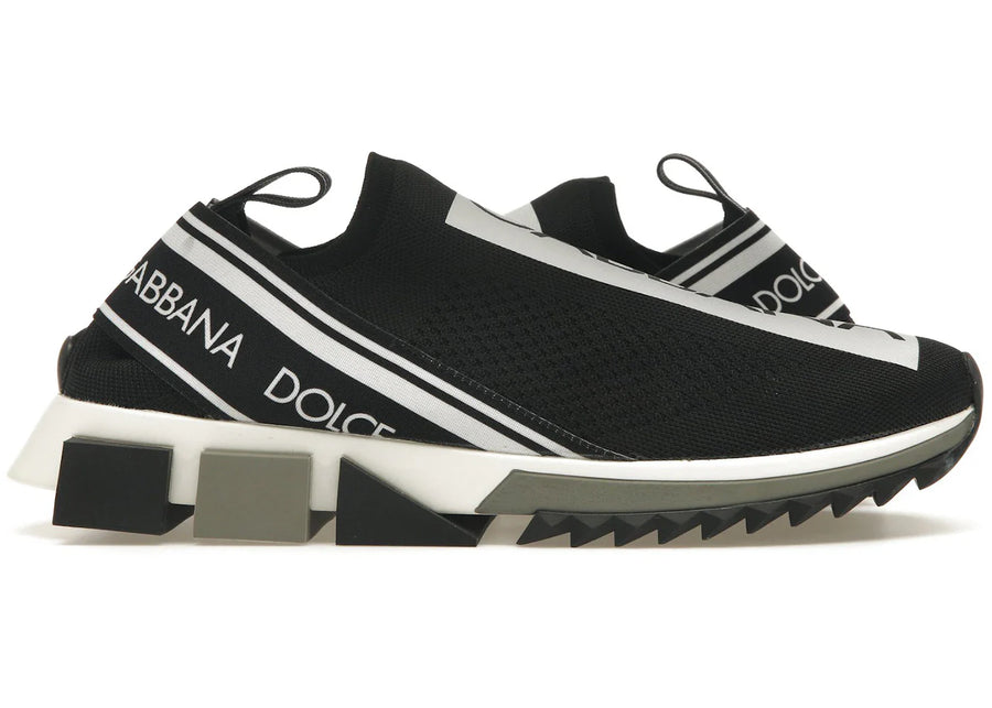 Dolce & Gabbana Sorrento Logo Slip On Black Grey White
