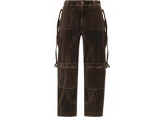 Dolce & Gabbana Velvet Cargo Trousers Brown