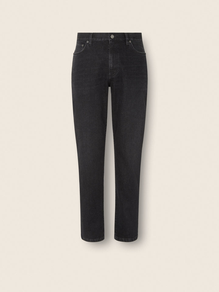 Zegna Dark Grey Stone-Washed Stretch Cotton Roccia Jeans