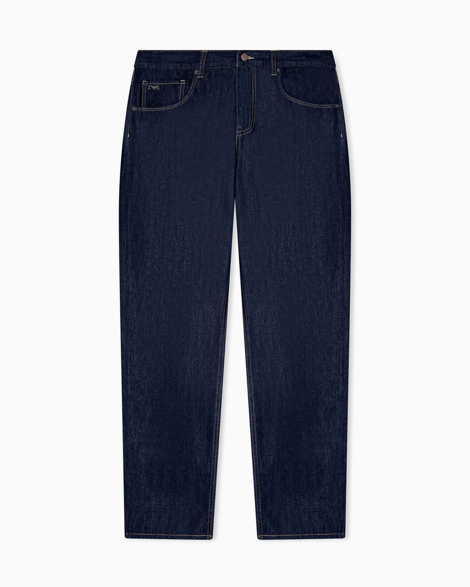 Emporio Armani J73 loose fit jeans in light rinse wash denim