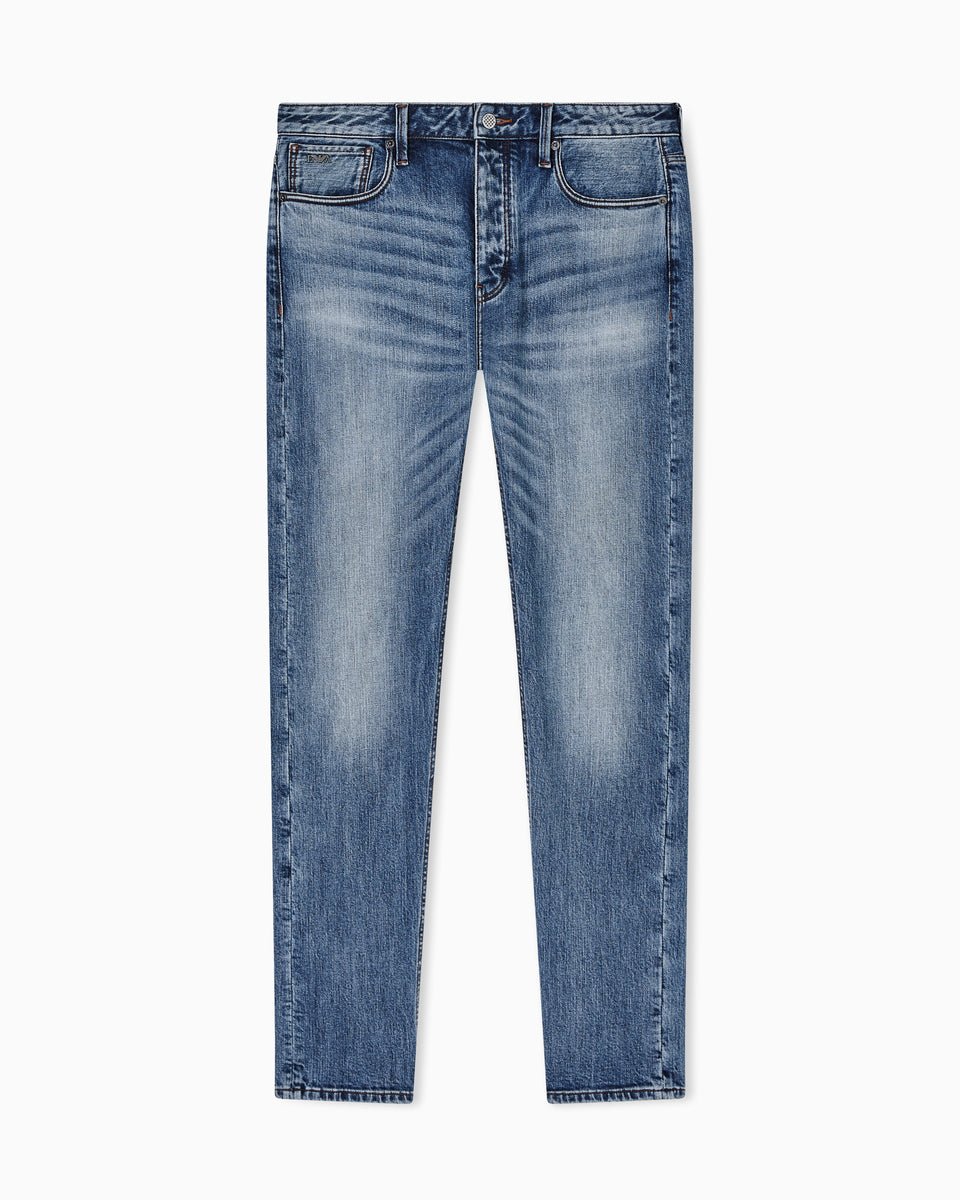 Emporio Armani J75 slim-fit, stone-washed 8.6-oz comfort stretch-denim jeans