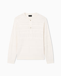 Emporio Armani Lyocell-blend, Henley neckline jumper