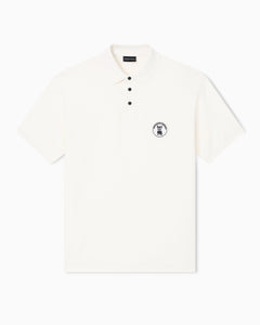 Emporio Armani Piqué polo shirt with French bulldog patch