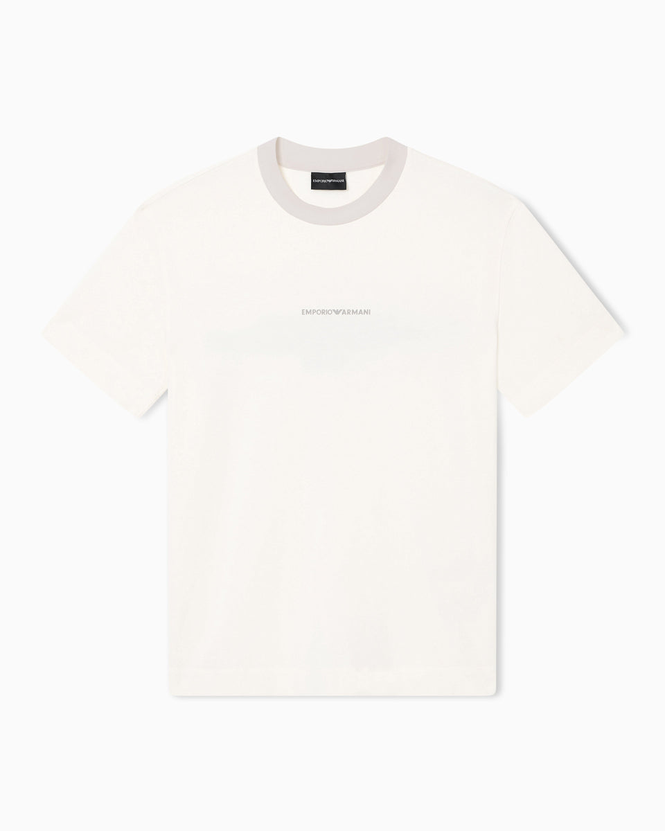Emporio Armani Heavy jersey T-shirt with EA Generation embroidery