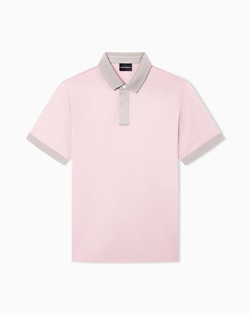 Emporio Armani Lyocell-blend jersey polo shirt