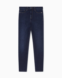 Emporio Armani J20 worn-look, stretch-denim skinny jeans